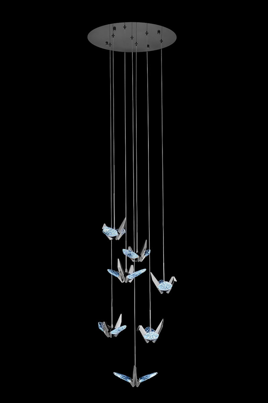 Подвесная люстра alma le7706/7 black chrome