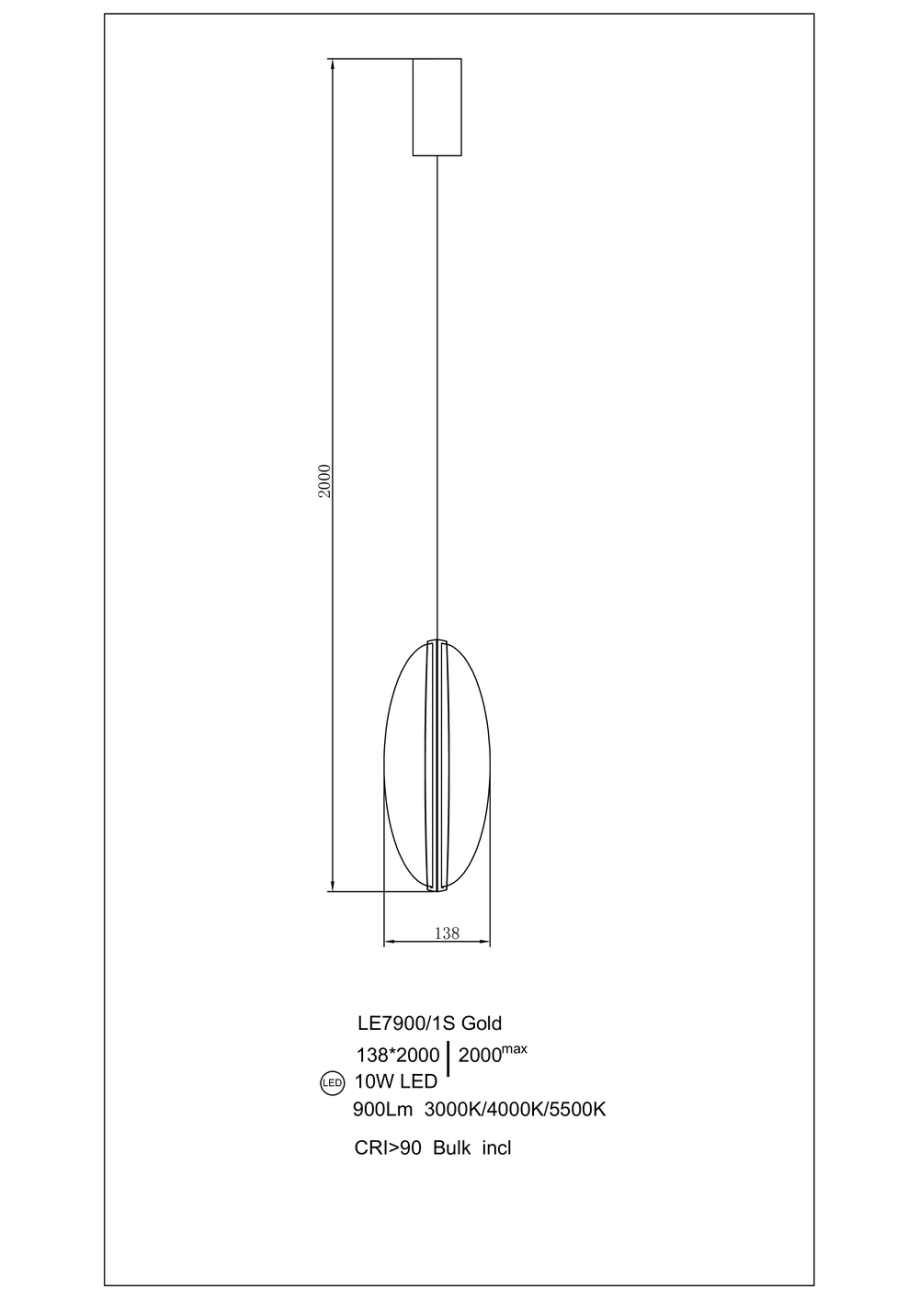 Подвесной светильник irene le7900/1s gold