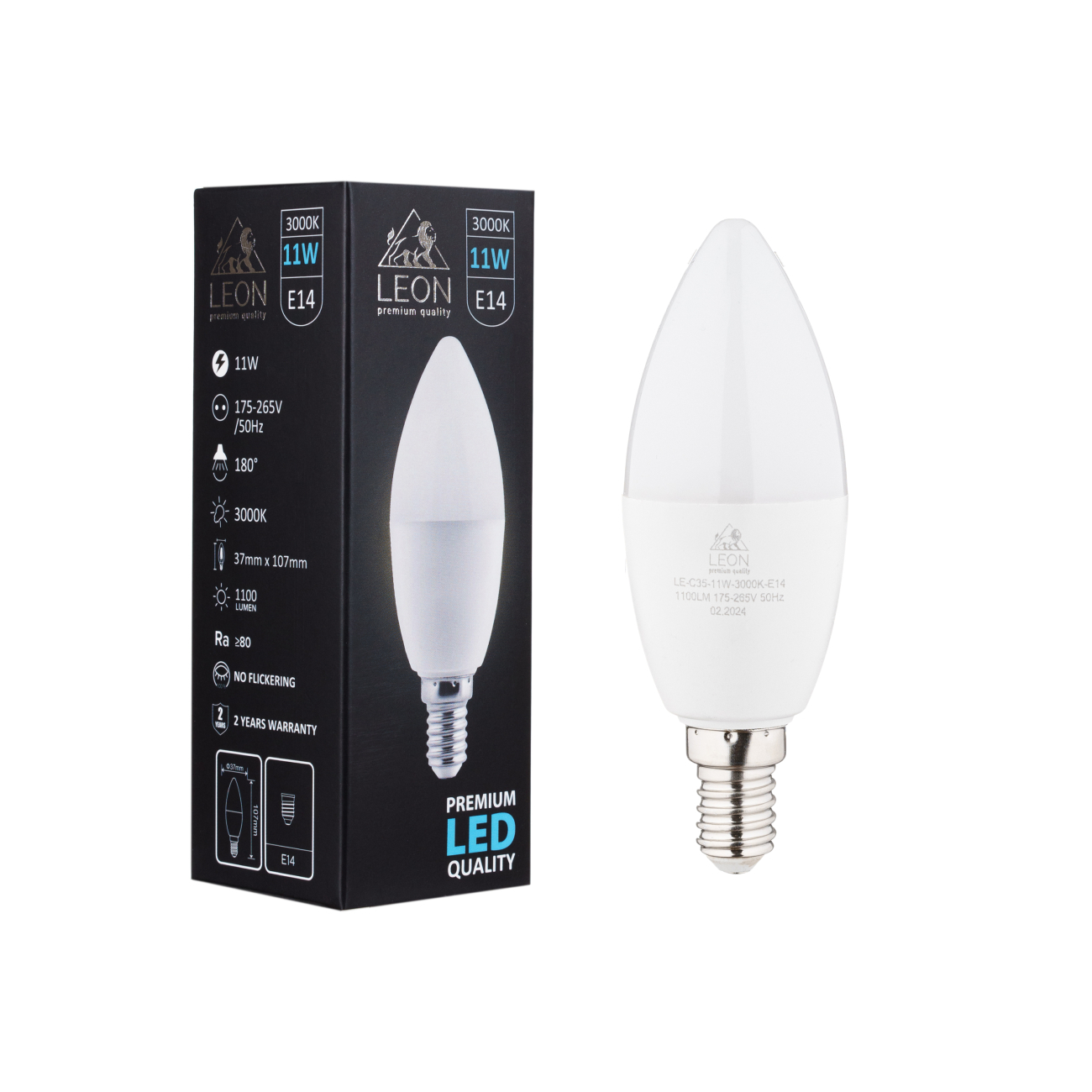 Светодиодная лампа leon le-c35-11w-3000k-e14