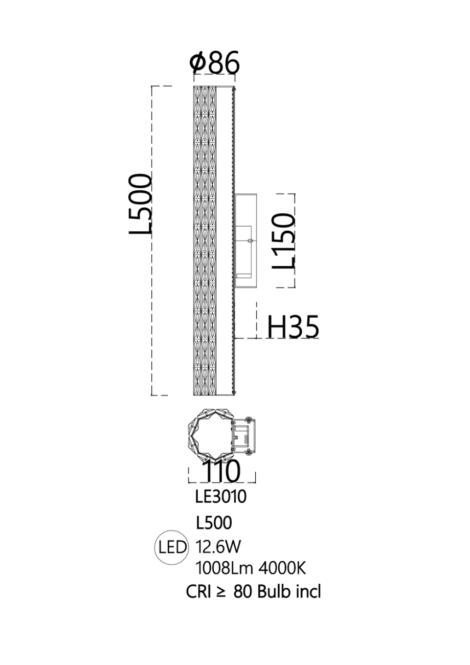 Бра celine le3010/1w gd