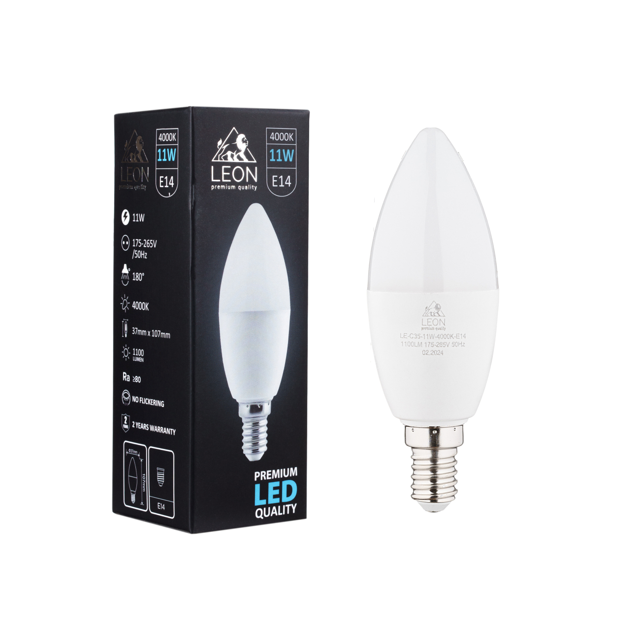 Светодиодная лампа leon le-c35-11w-4000k-e14