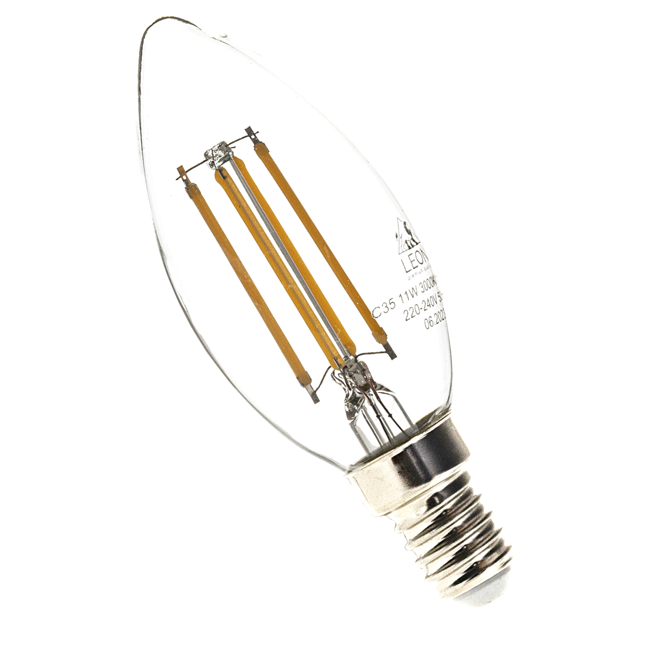 Светодиодная лампа leon le-c35-11w-3000k-e14/cl