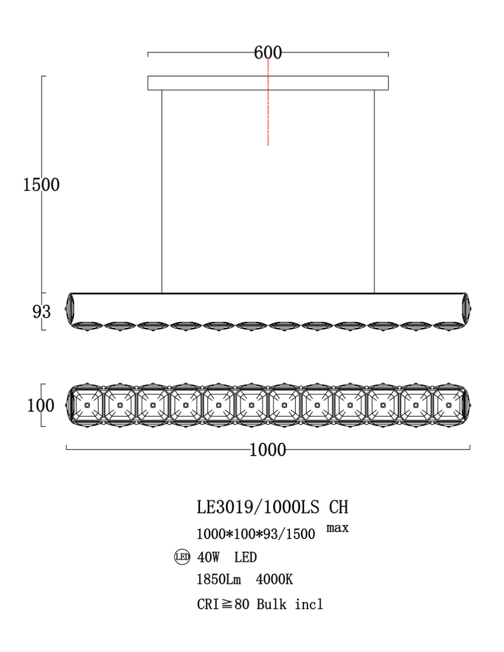 Подвесная люстра montblanc le3019/1000ls ch