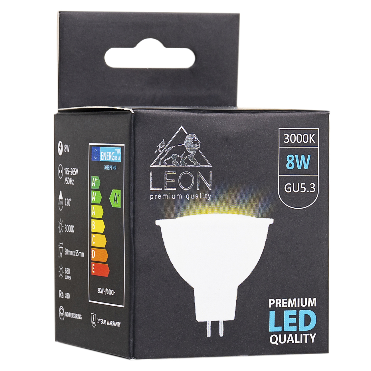 Светодиодная лампа leon le-mr16-8w-3000k