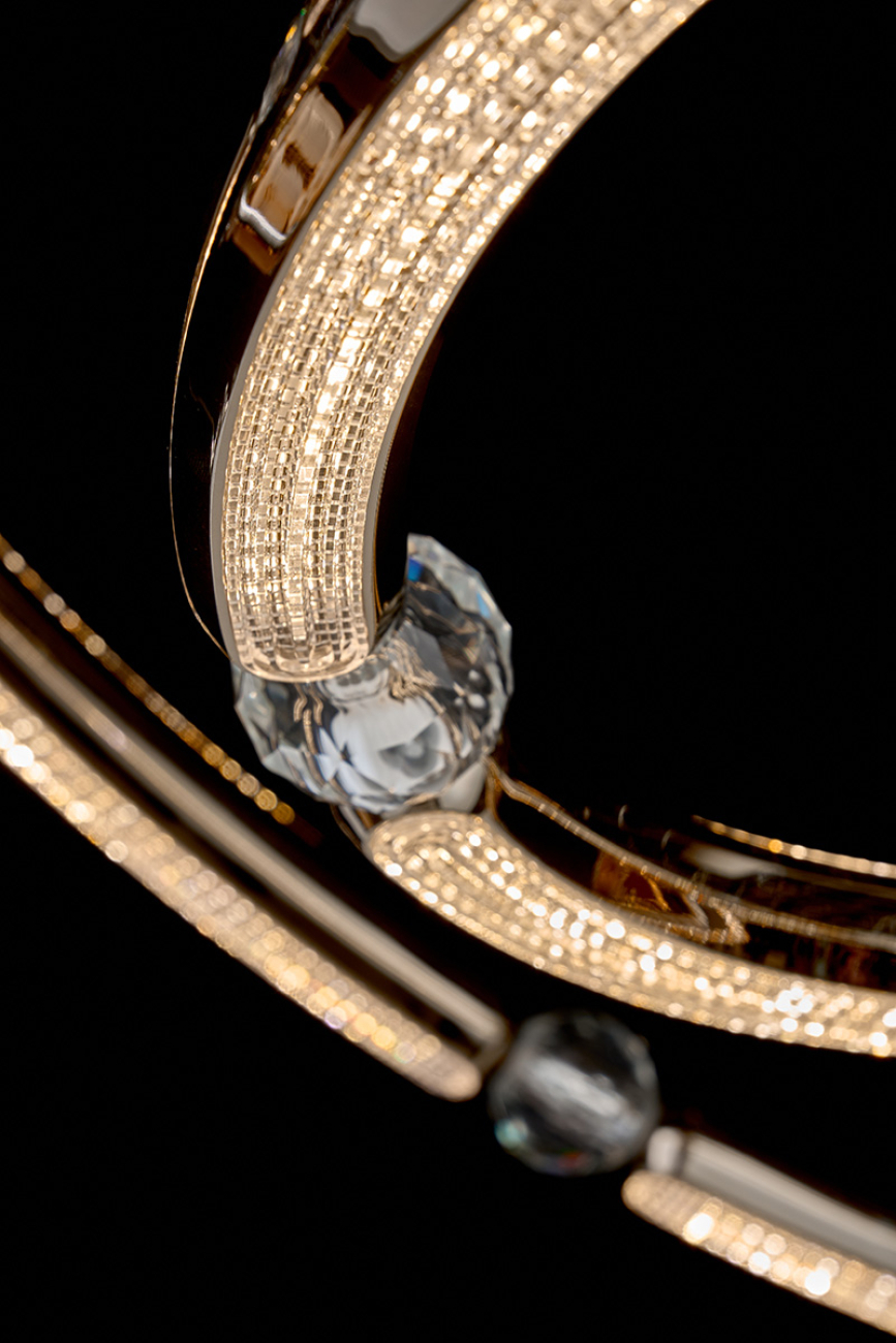 Подвесная люстра ani le7710/800-2k black/chrome