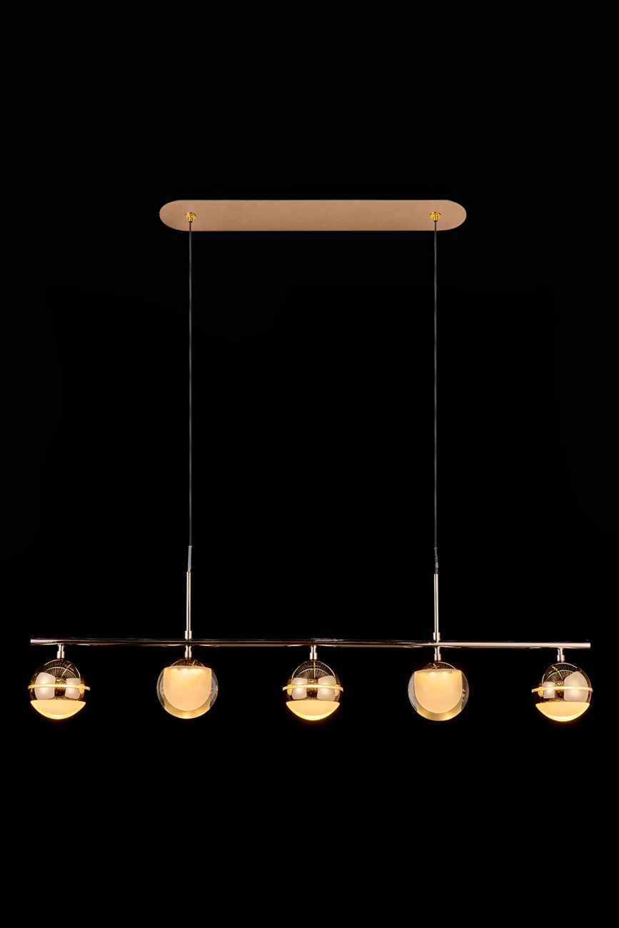 Подвесная люстра lilith le7709/5l black chrome/gold