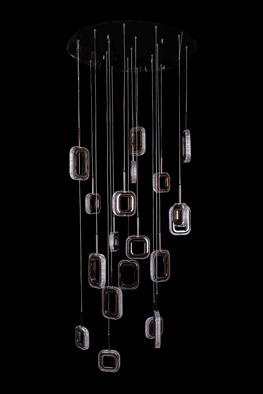 Подвесная люстра theona le7701/19 black chrome