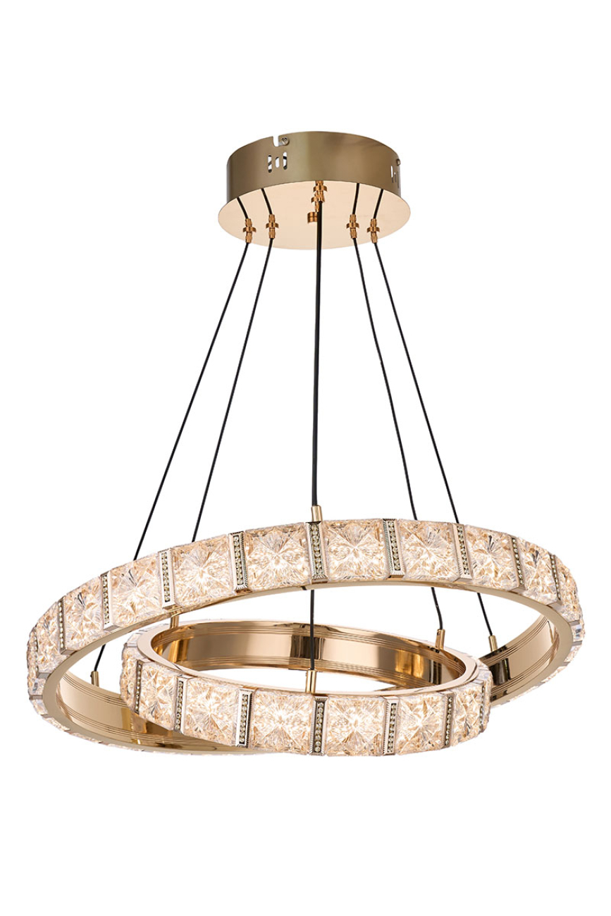 Подвесная люстра dore le7736/qa600+390 gd