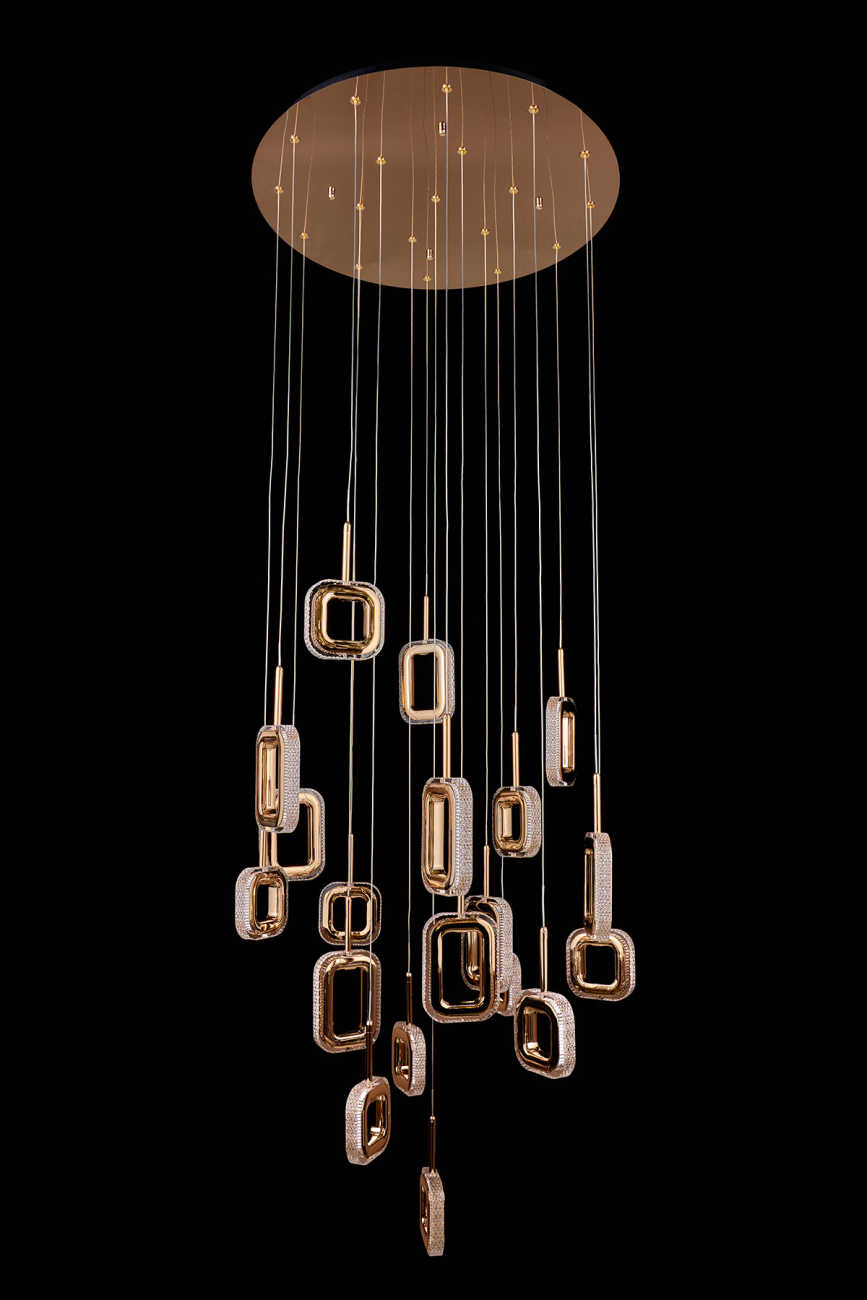 Подвесная люстра theona le7701/19 gold