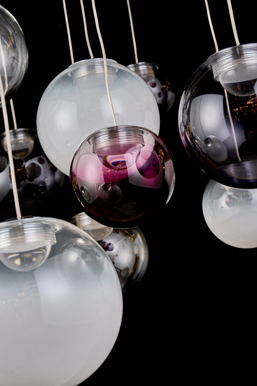 Подвесная люстра molecule le7723/13s chrome