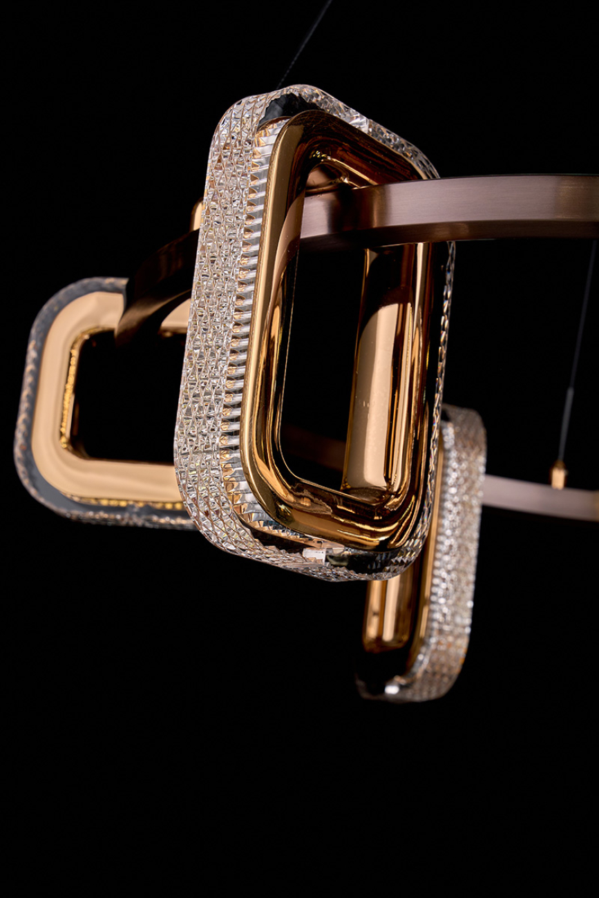 Подвесная люстра theona le7701/8 grey/gold