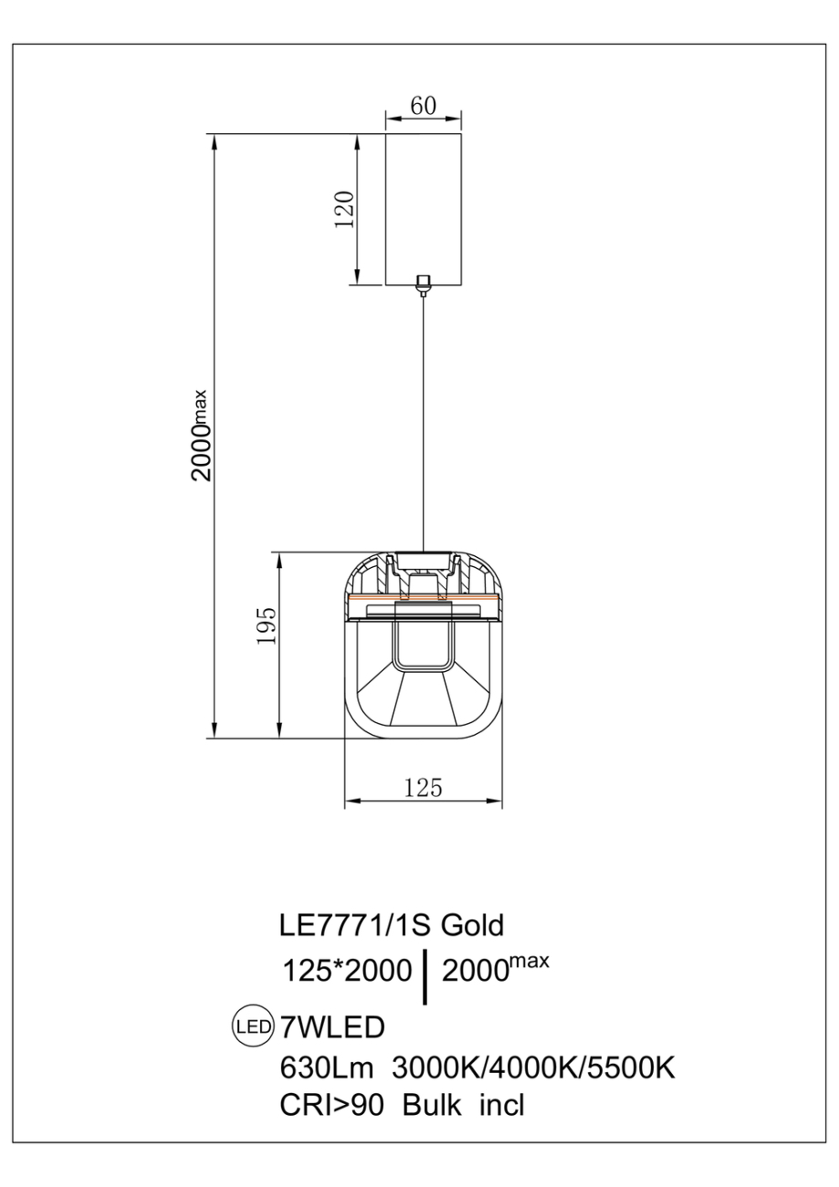 Подвесной светильник natali le7771/1s gold