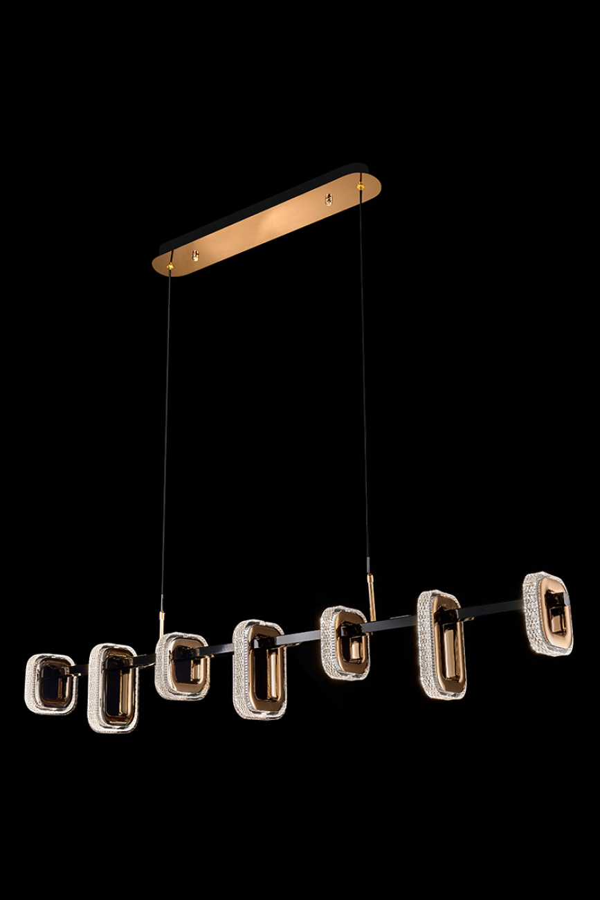 Подвесная люстра theona le7701/7l black/gold