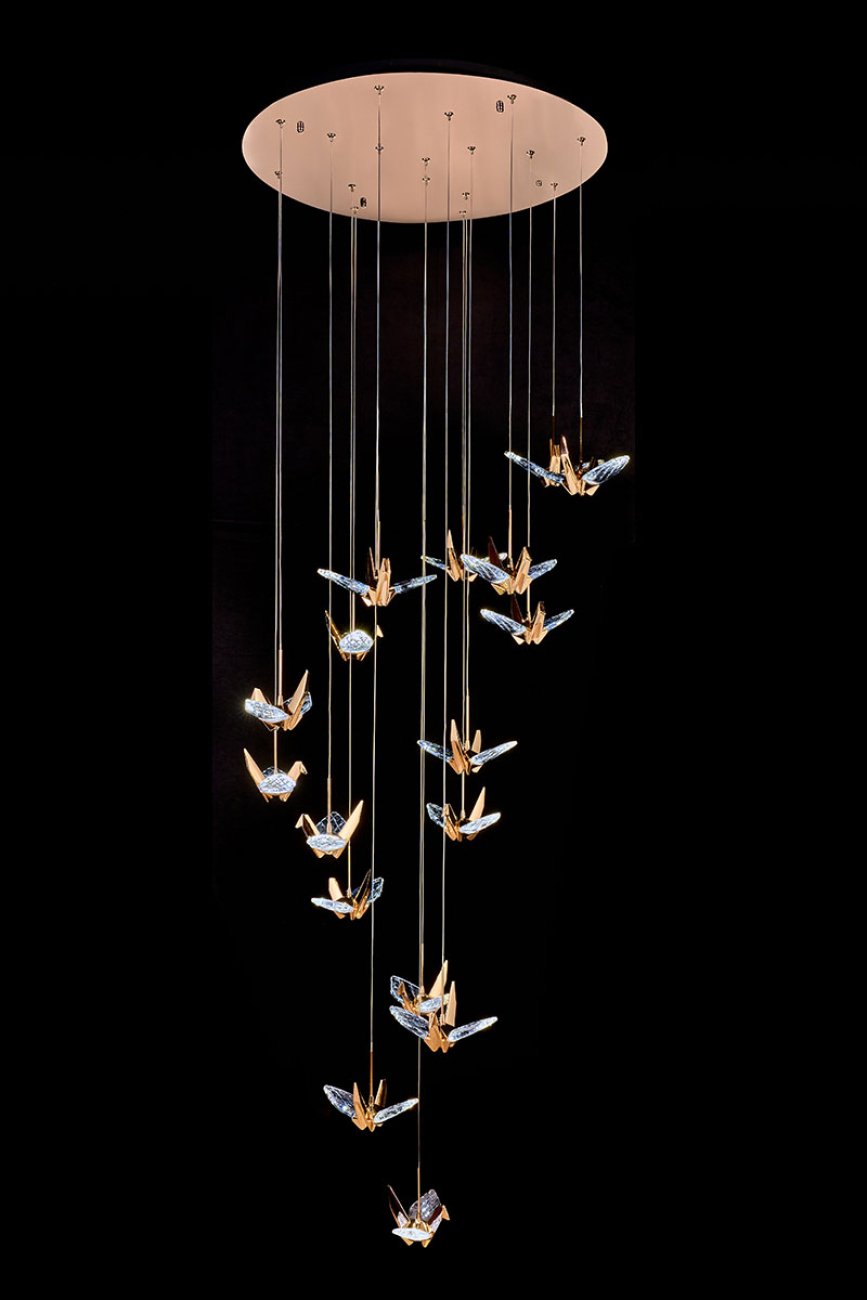 Подвесная люстра alma le7706/17 gold