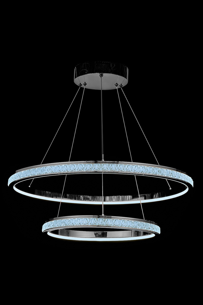 Подвесная люстра aida le7707/800-2k black chrome