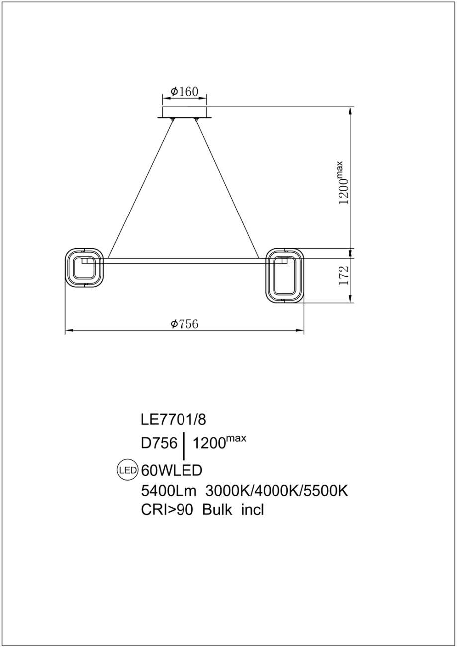 Подвесная люстра theona le7701/8 grey/black chrome