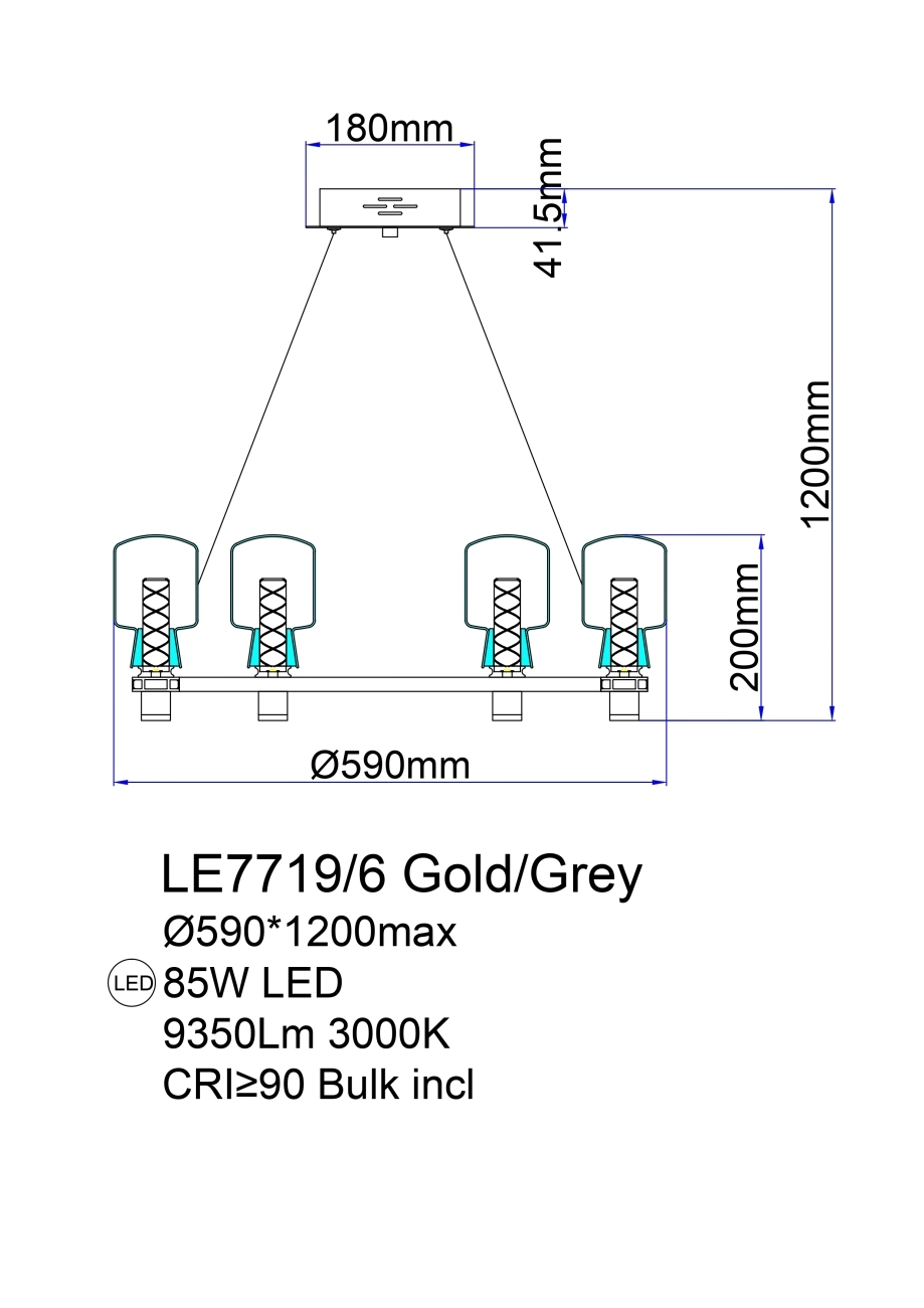 Подвесная люстра marie le7719/6 nickel