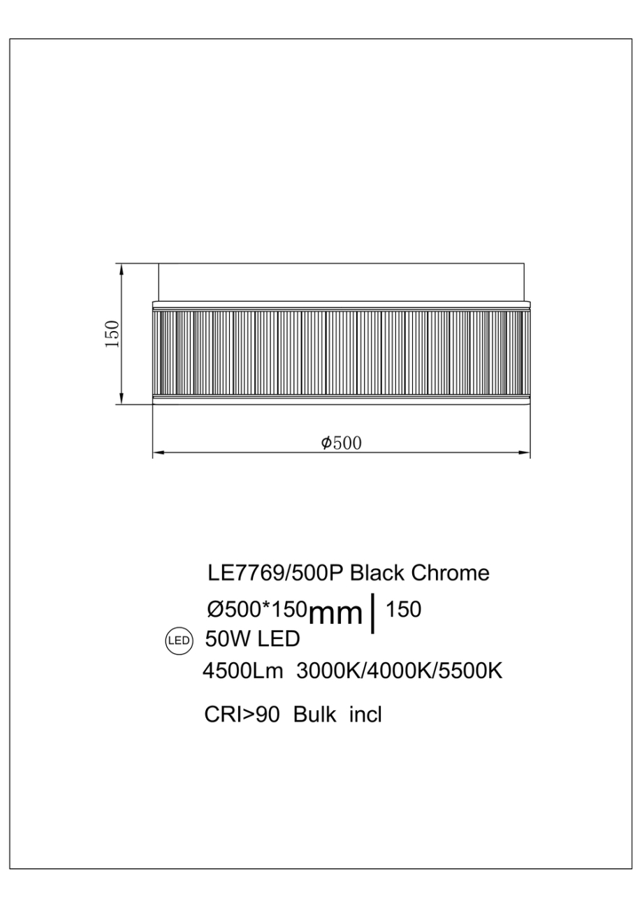 Потолочный светильник lumiere le7769/500p black chrome