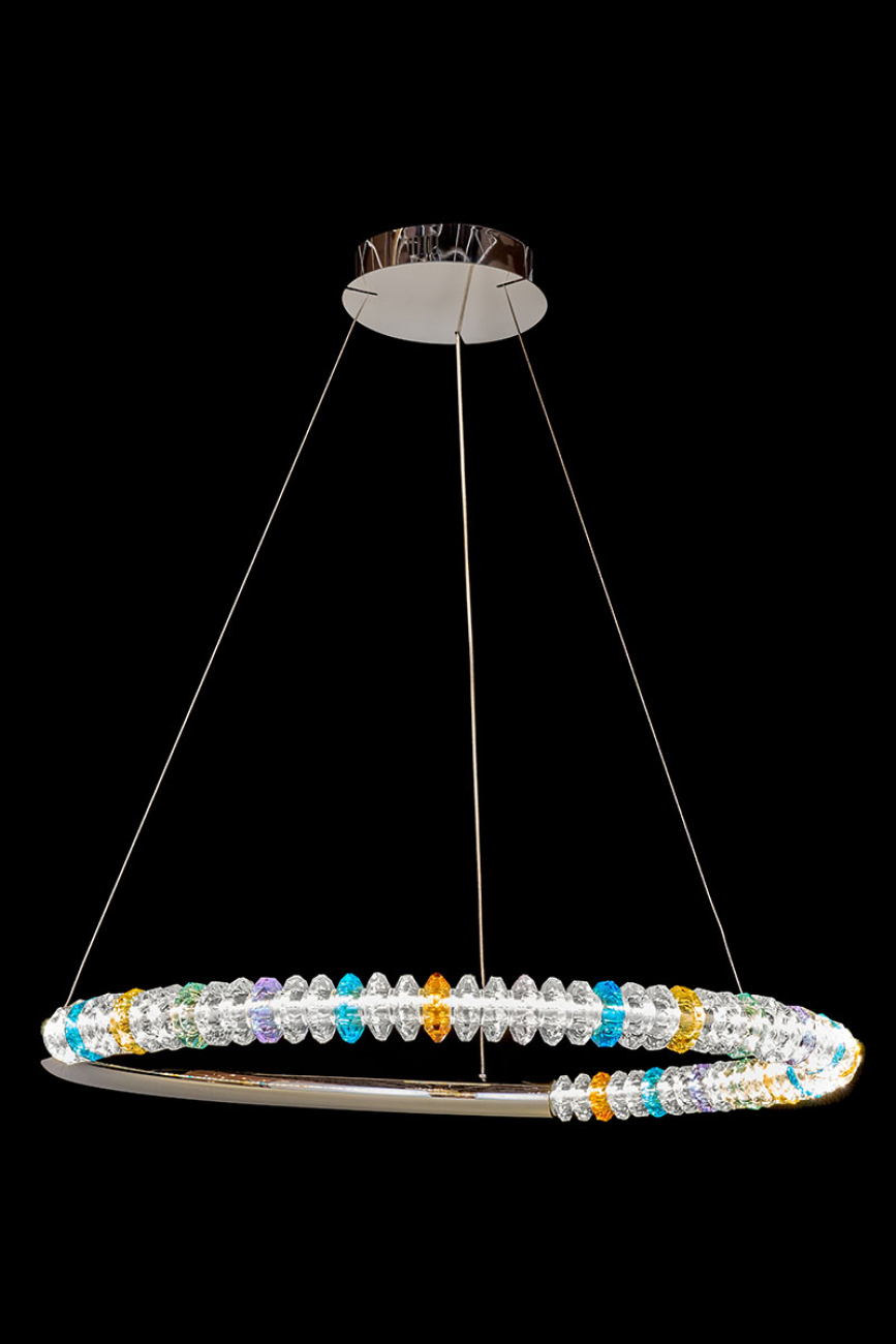 Подвесная люстра tesla le3064/800 ch/mu