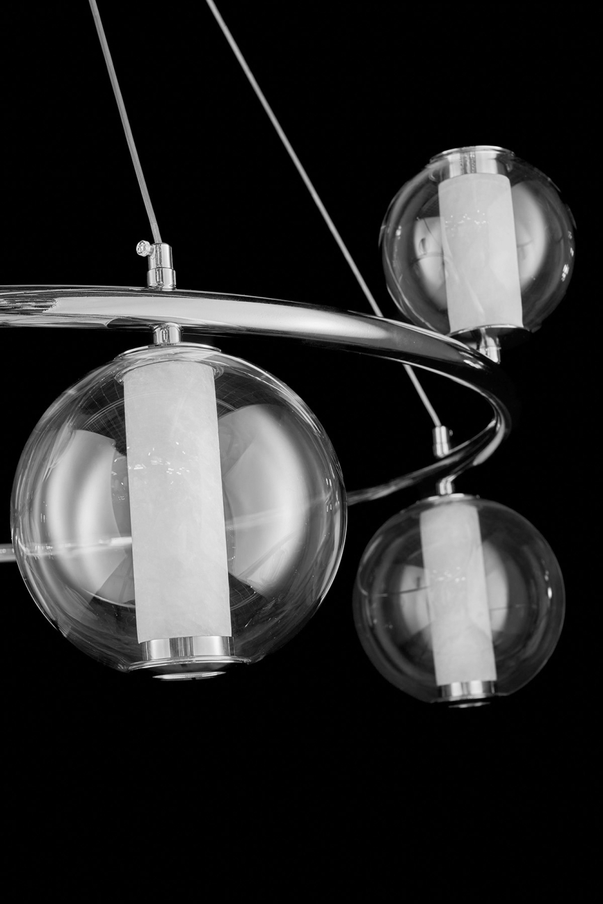 Подвесная люстра aurore le7703/8 chrome