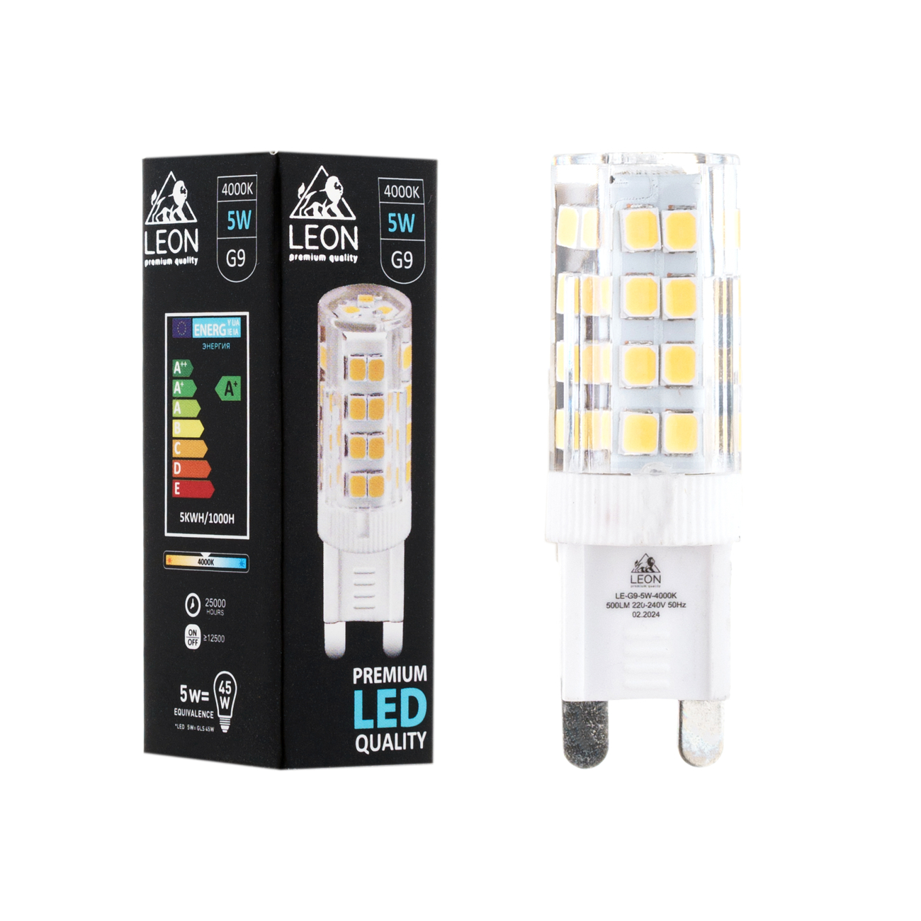 Светодиодная лампа leon le-g9-5w-4000k