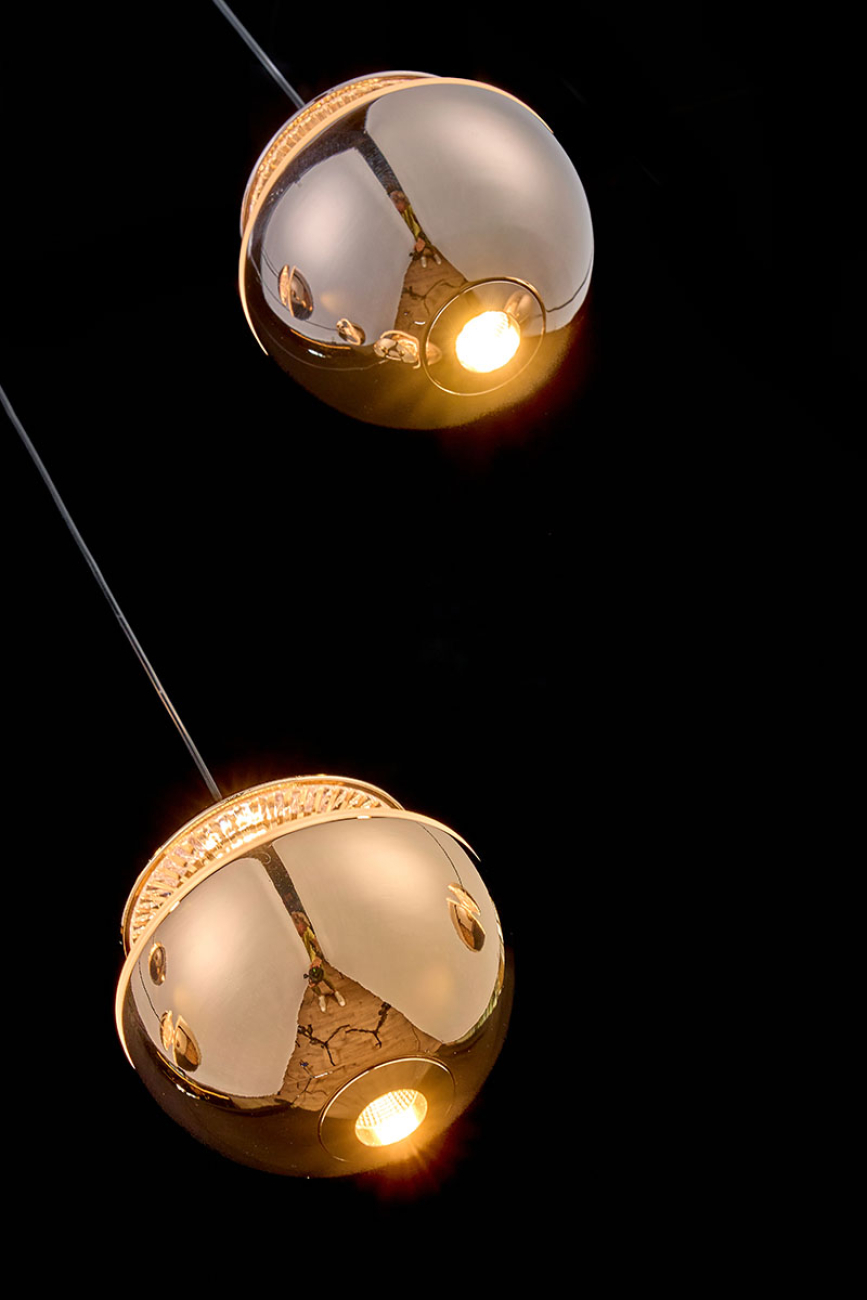 Подвесная люстра jelly le7711/6l gold/black chrome