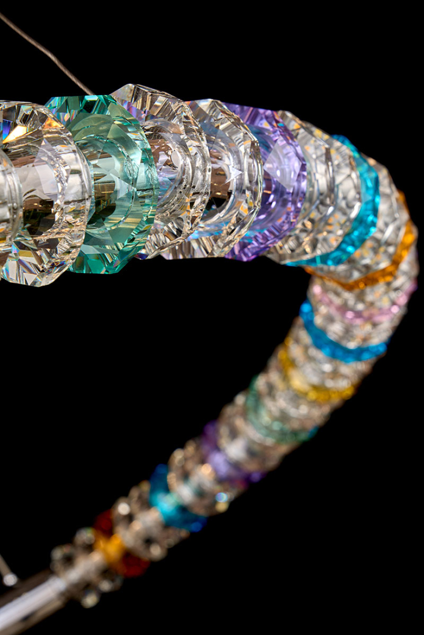 Подвесная люстра tesla le3064/800 ch/mu