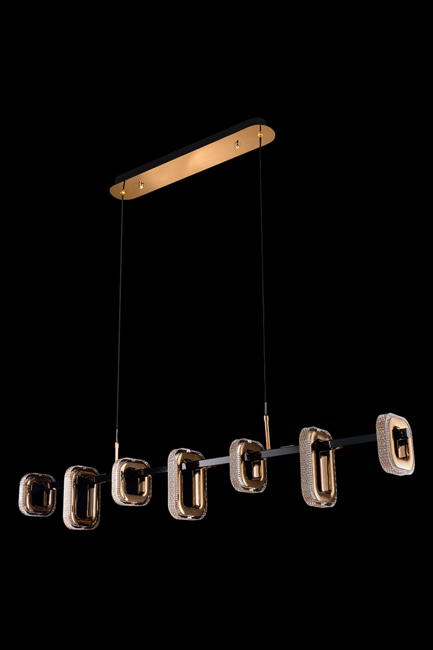 Подвесная люстра theona le7701/7l black/gold