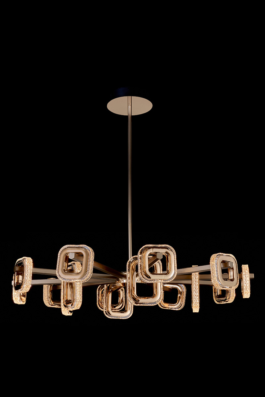 Подвесная люстра theona le7701/15 grey/gold