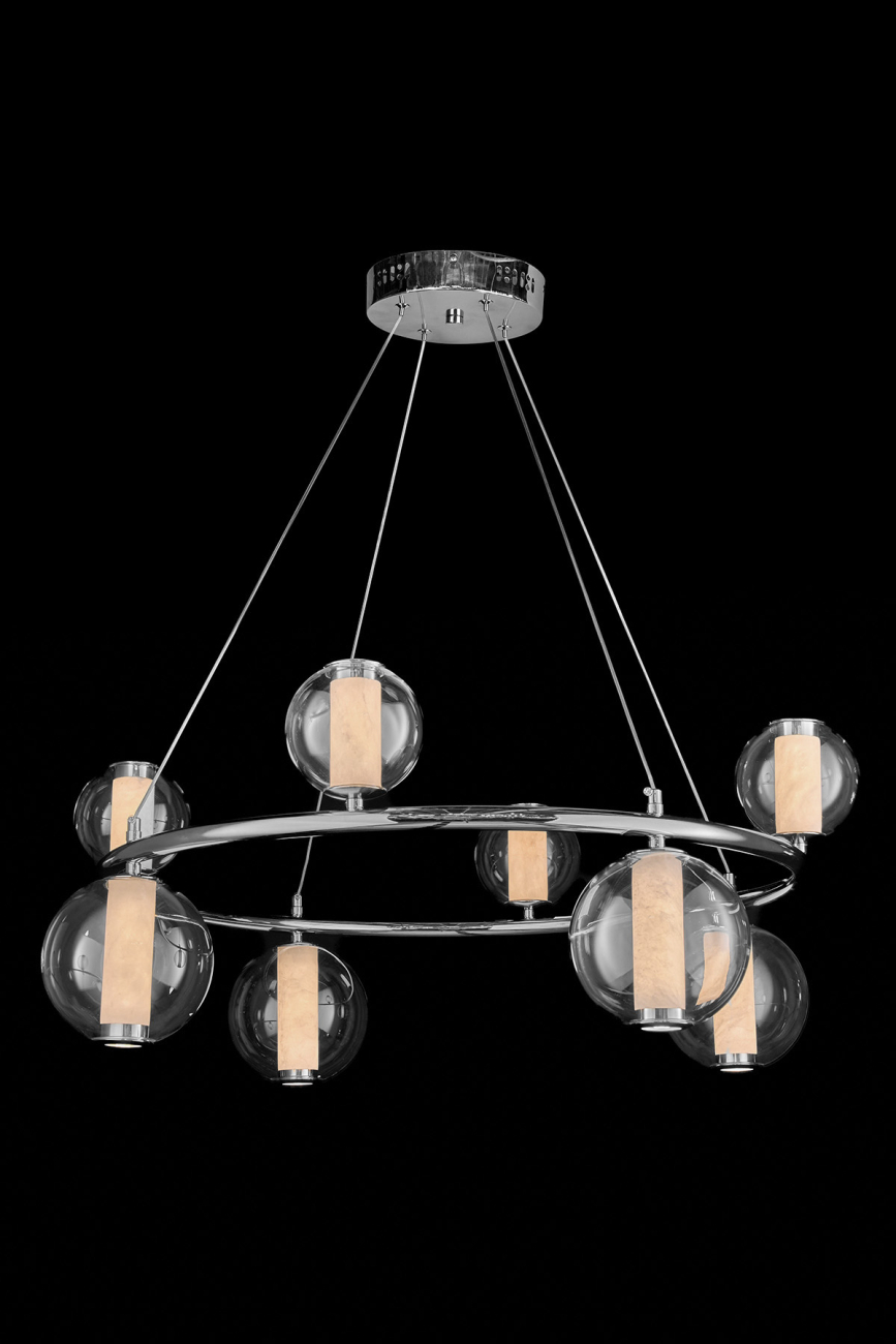 Подвесная люстра aurore le7703/8 chrome