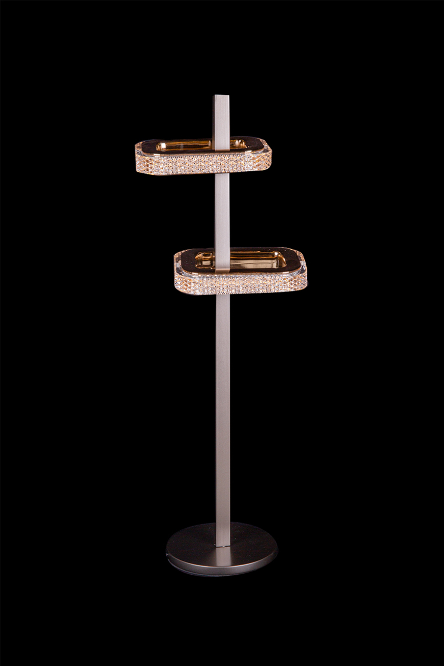 Настольная лампа theona le7701/2t grey/gold