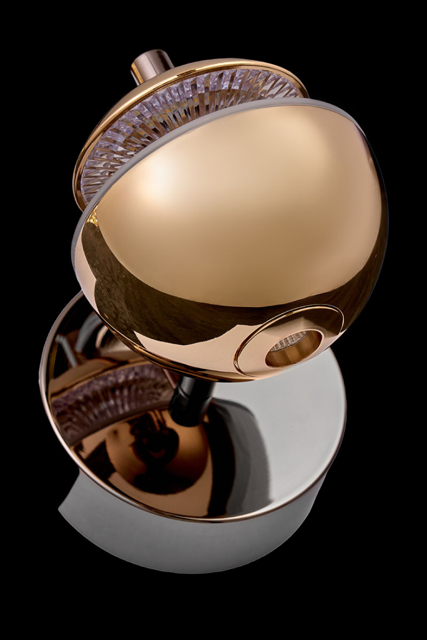 Бра jelly le7711/1w black chrome/gold