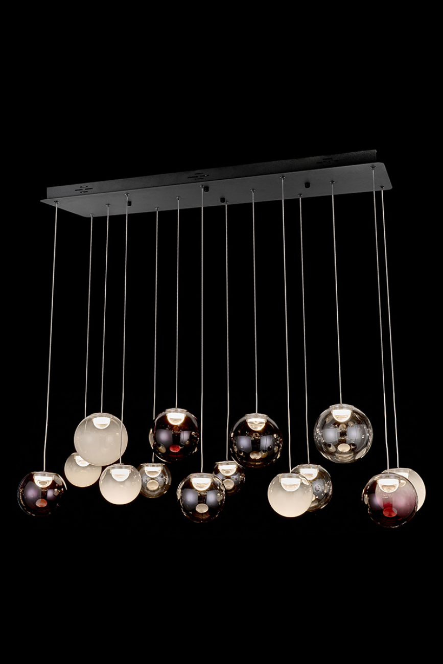 Подвесная люстра molecule le7723/14l chrome