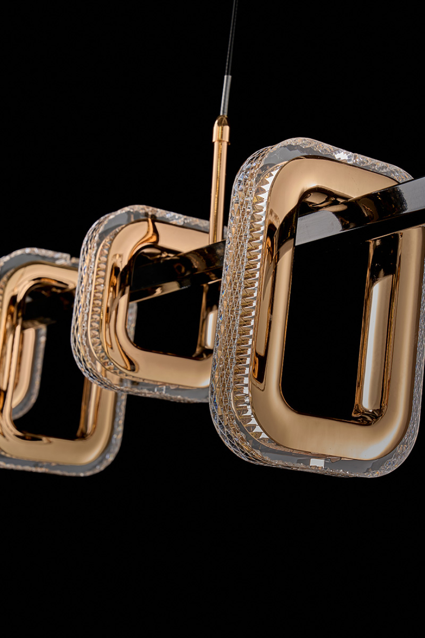 Подвесная люстра theona le7701/7l black/gold