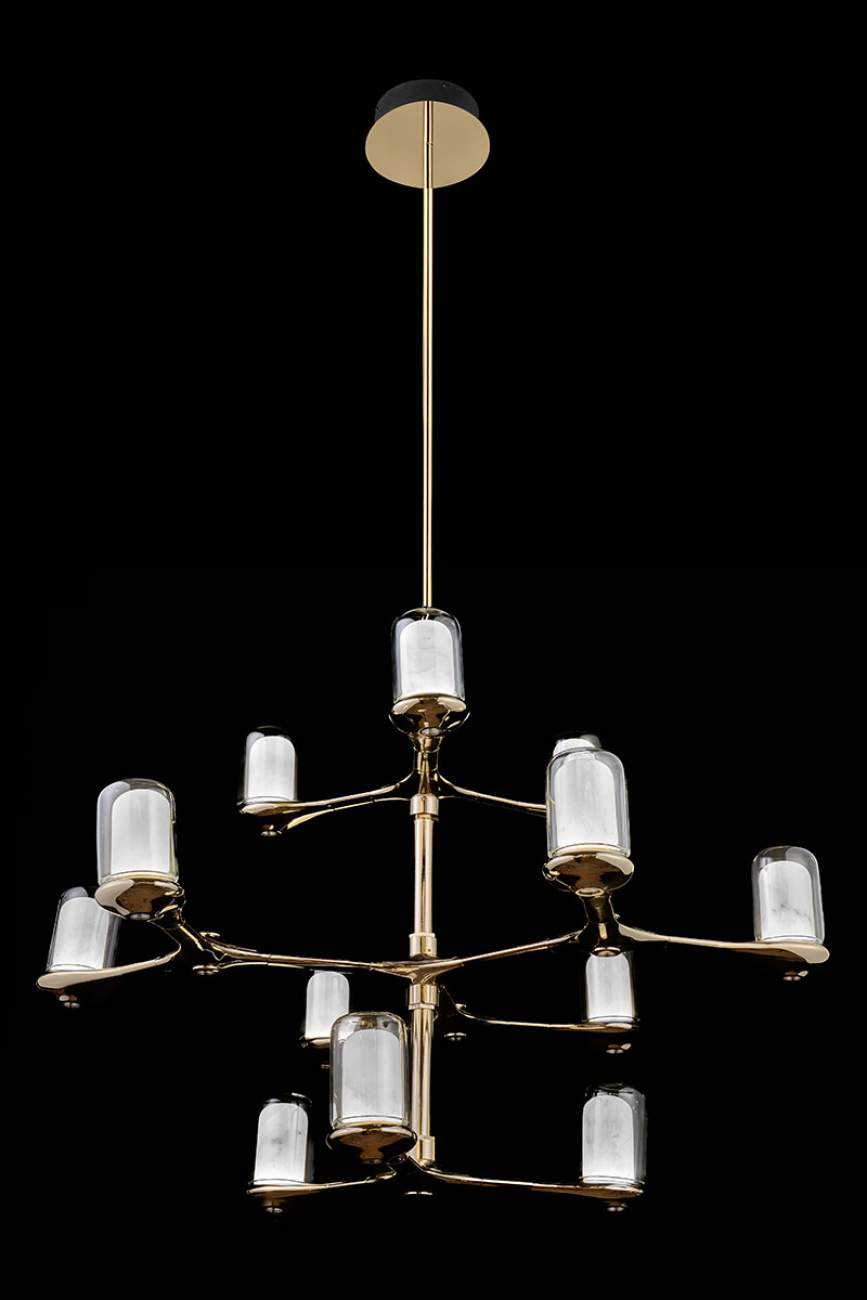 Подвесная люстра barbara le7908/3+6+3 gold