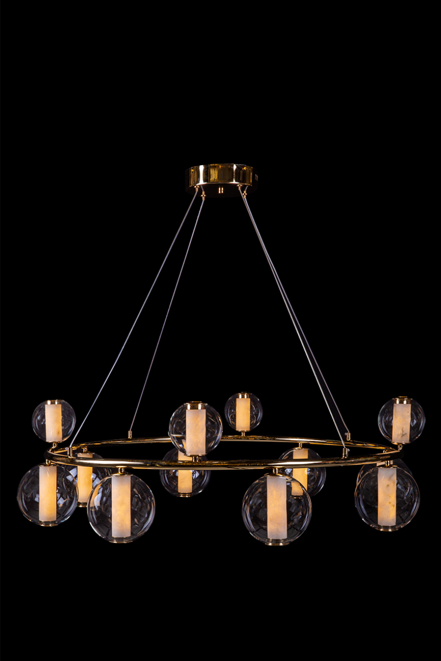 Подвесная люстра aurore le7703/12 gold