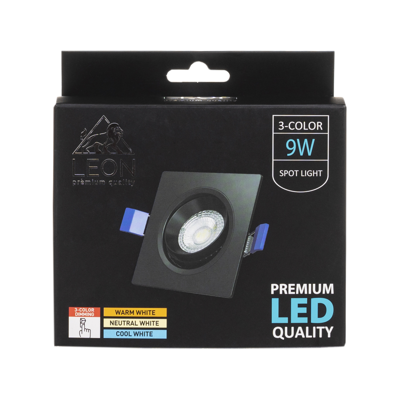 Точечный светильник leon le-sps-bl-9w 3000k & 4000к & 6500k