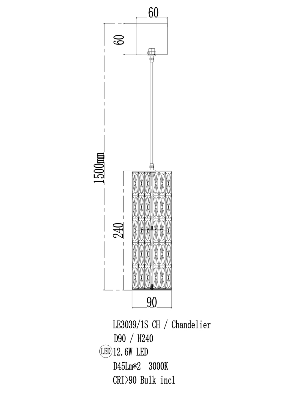 Подвесной светильник alice le3039/1s ch