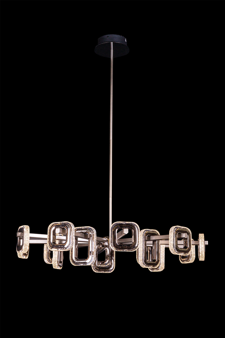 Подвесная люстра theona le7701/15 grey/black chrome