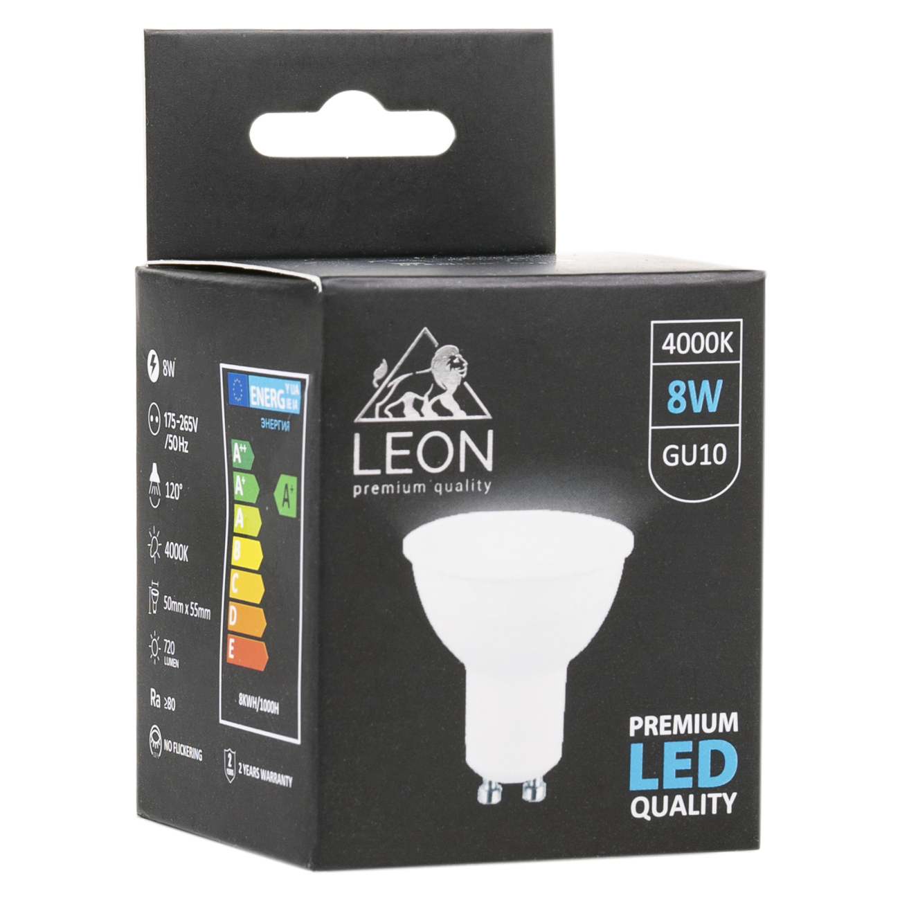 Светодиодная лампа leon le-gu10-8w-4000k