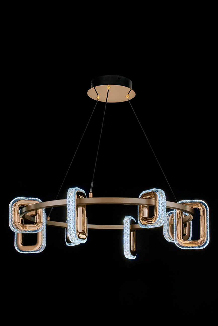 Подвесная люстра theona le7701/8 grey/gold