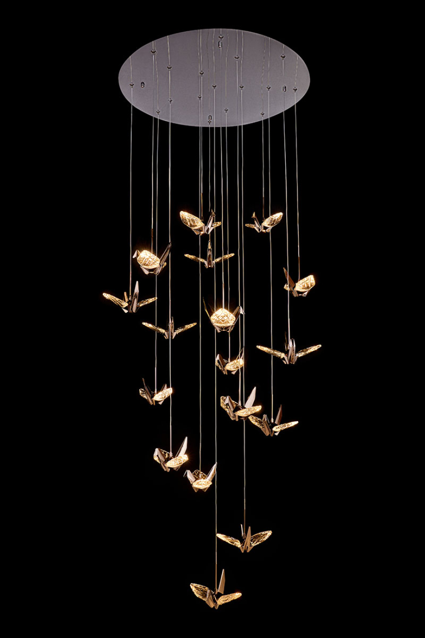 Подвесная люстра alma le7706/17 black chrome