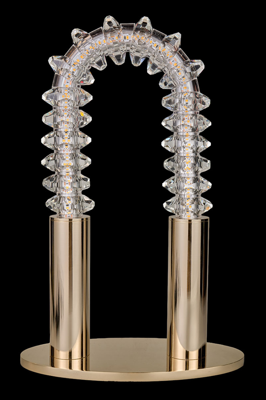 Настольная лампа tesla le3064/2t gd