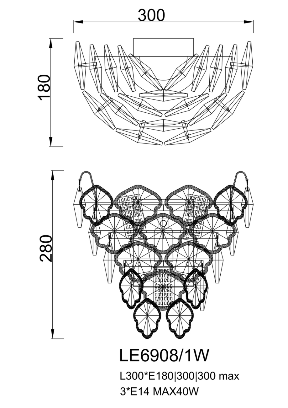Бра florence le6908/1w gd