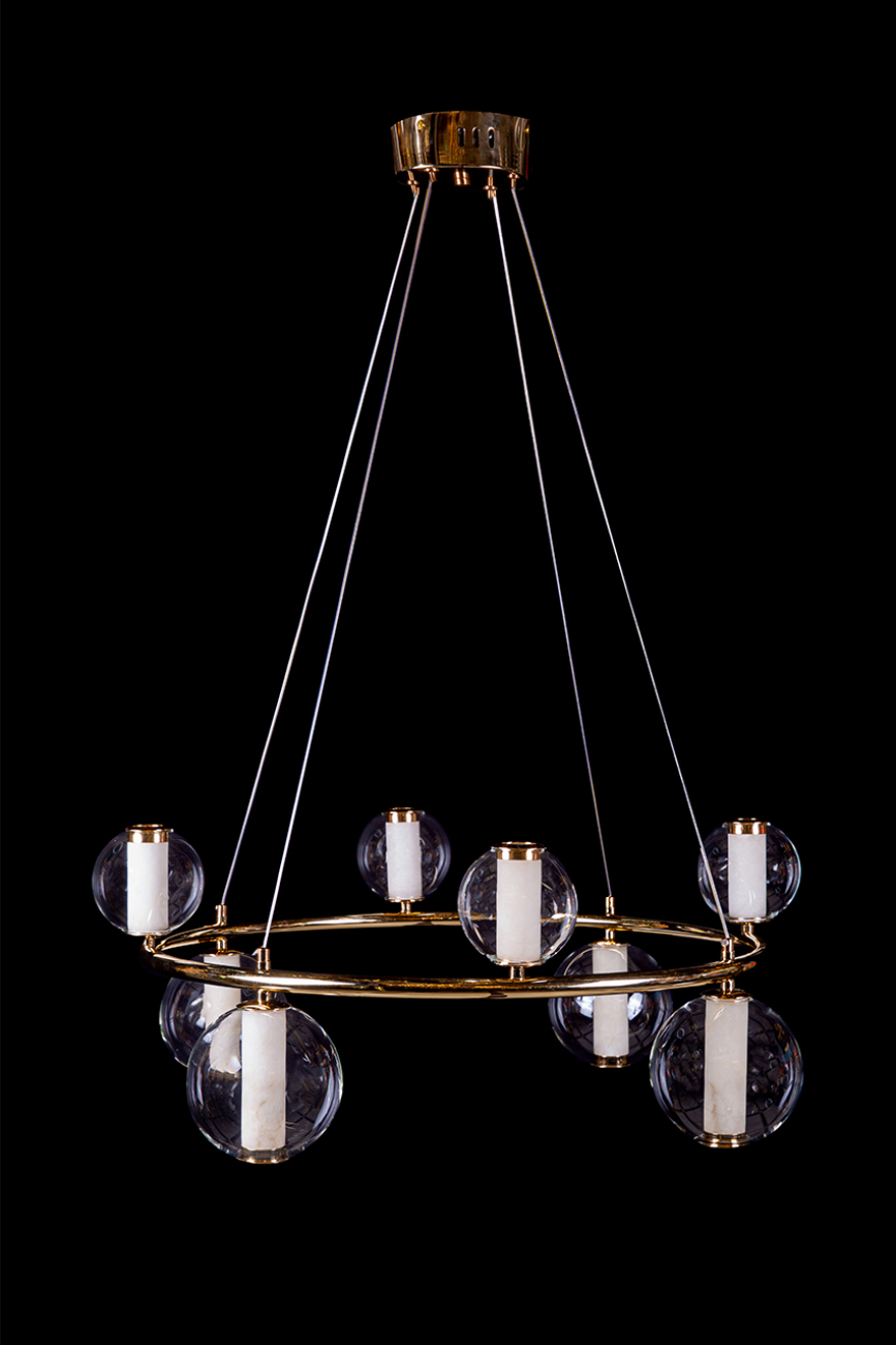 Подвесная люстра aurore le7703/8 gold