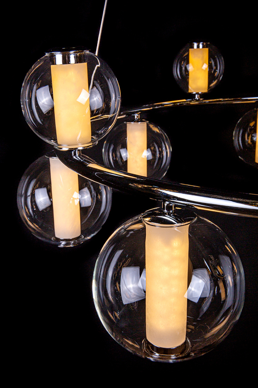 Подвесная люстра aurore le7703/12 chrome