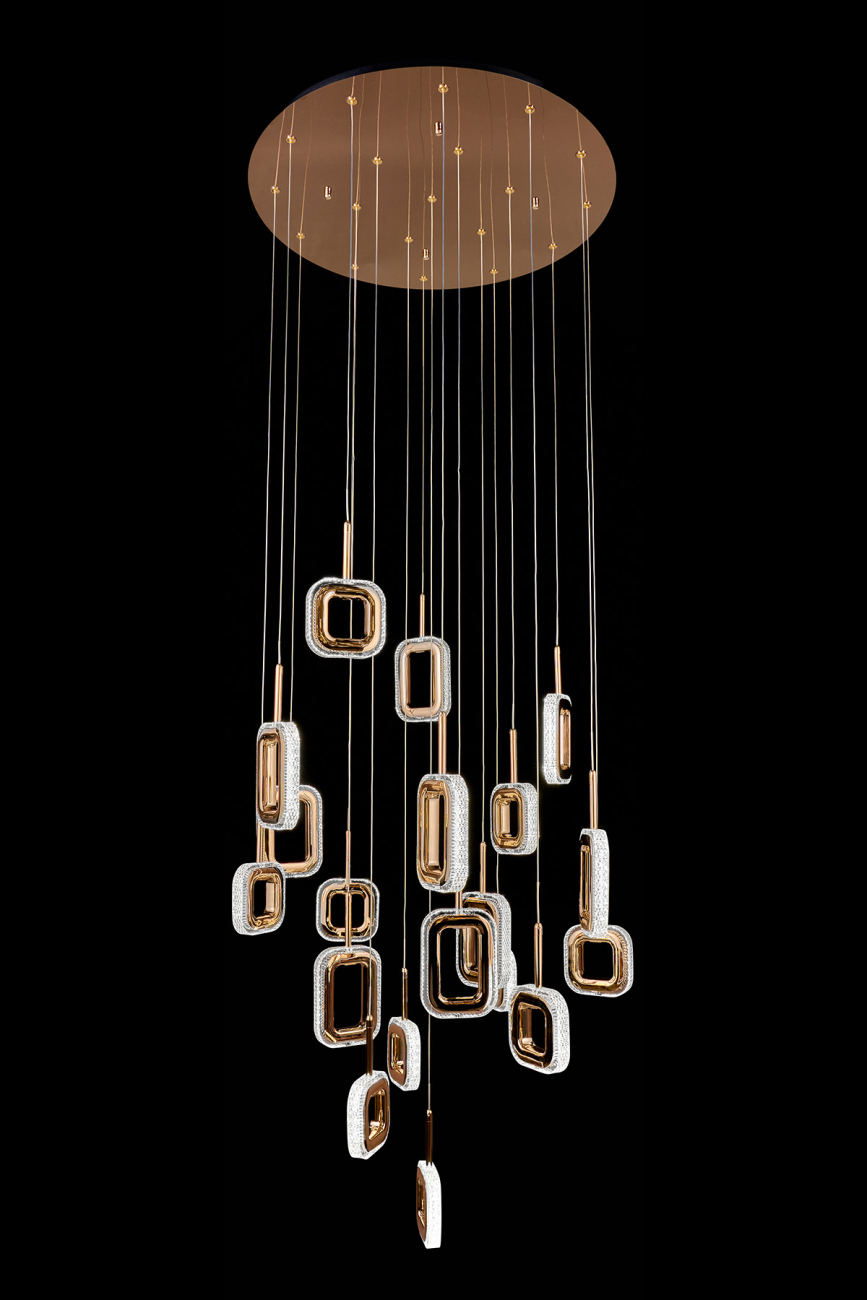 Подвесная люстра theona le7701/19 gold