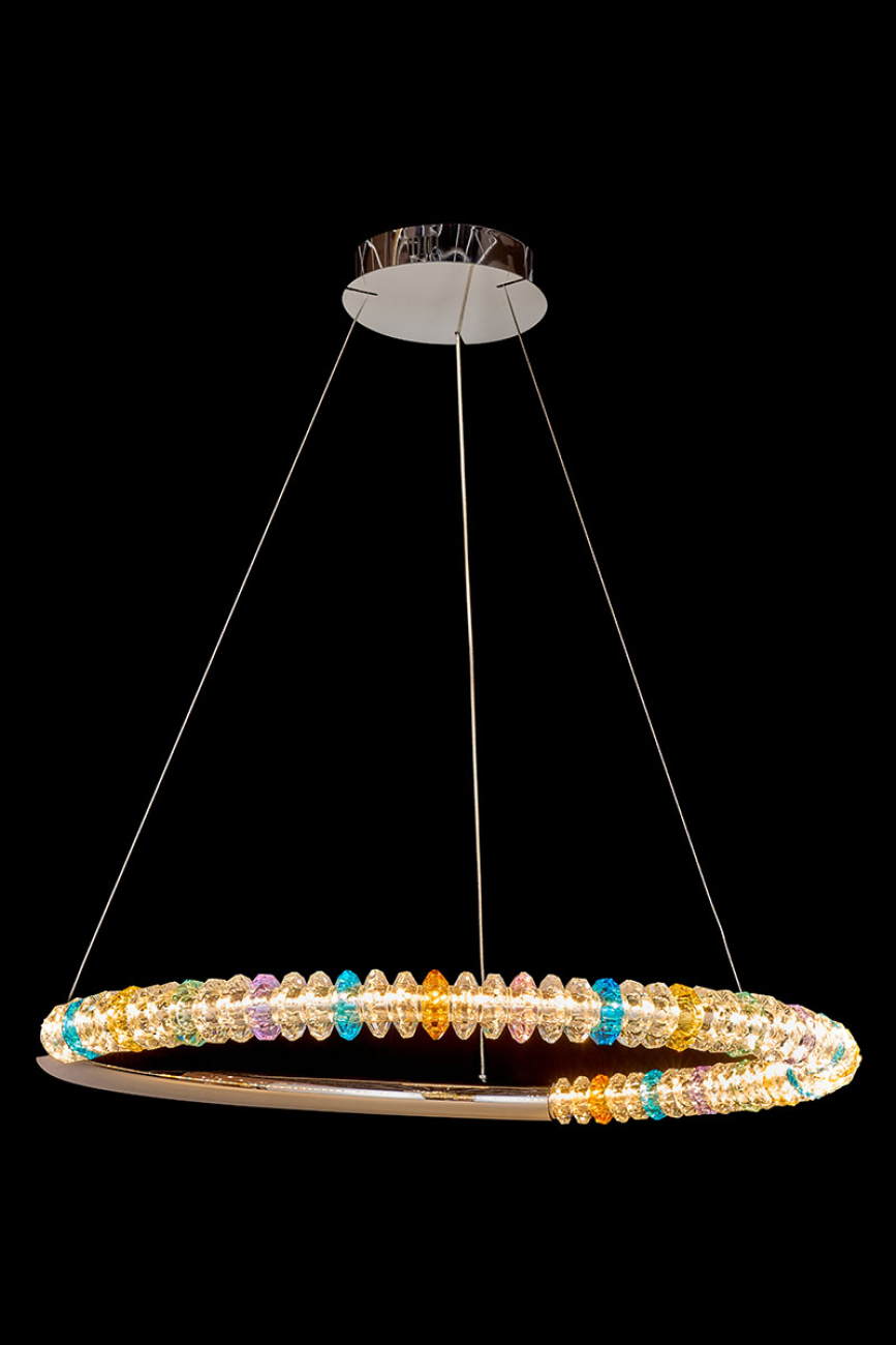 Подвесная люстра tesla le3064/800 ch/mu