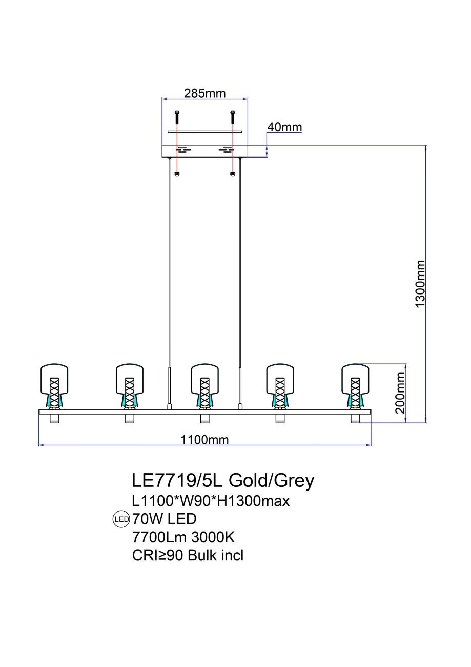 Подвесная люстра marie le7719/5l nickel