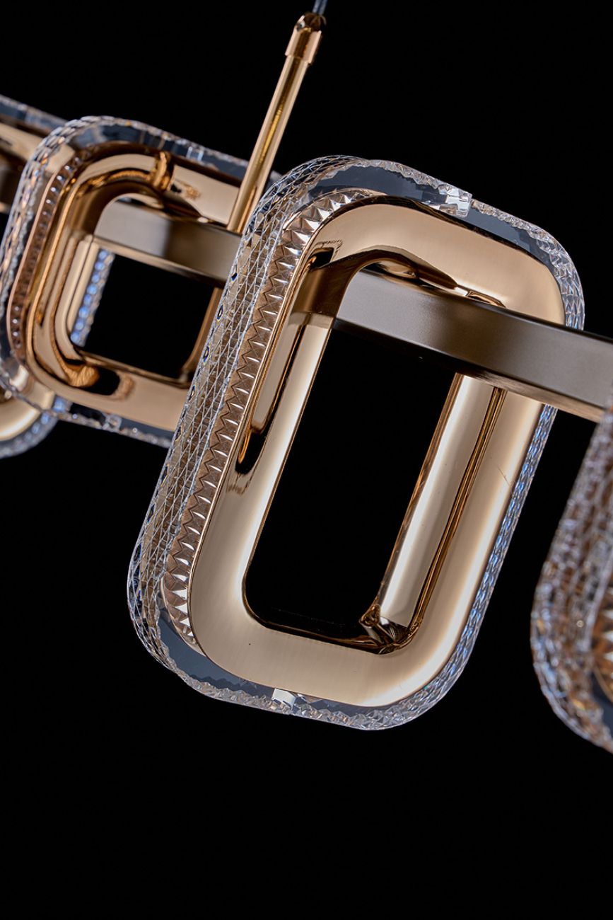 Подвесная люстра theona le7701/7l grey/gold